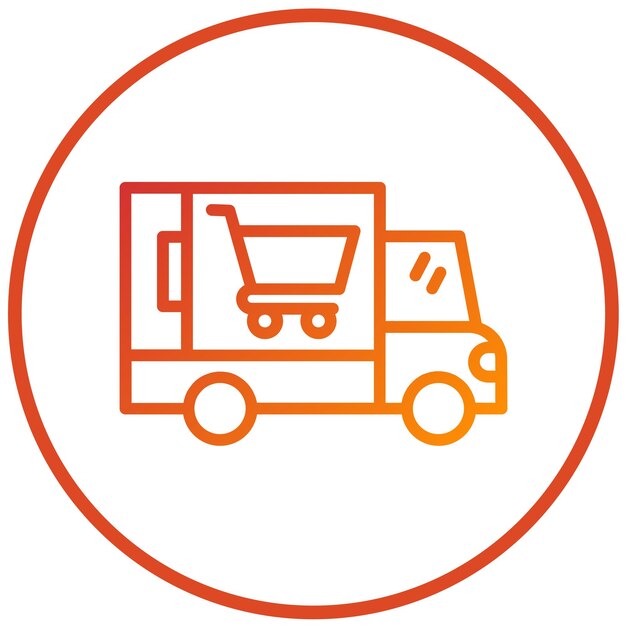 Diseño vectorial Estilo del icono del camión de entrega
