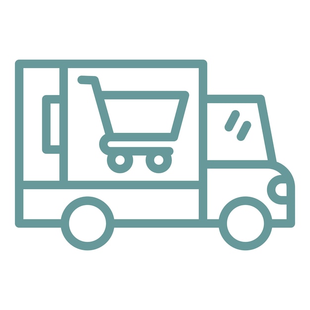 Diseño vectorial Estilo del icono del camión de entrega