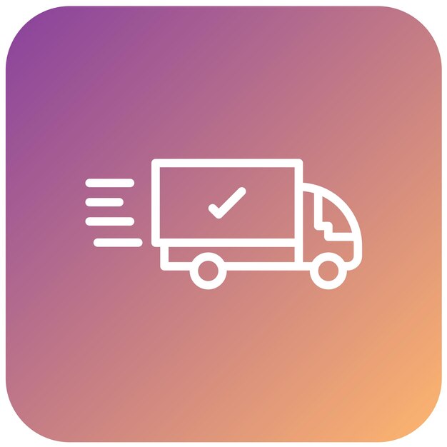 Diseño vectorial Estilo del icono del camión de entrega