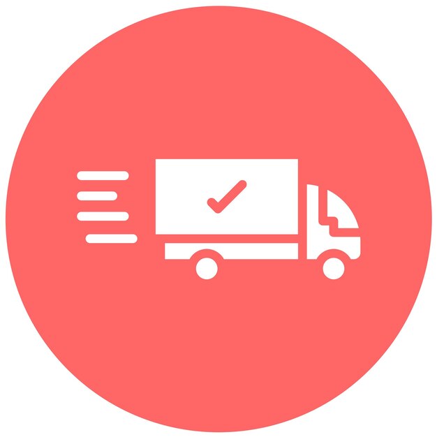 Diseño vectorial Estilo del icono del camión de entrega