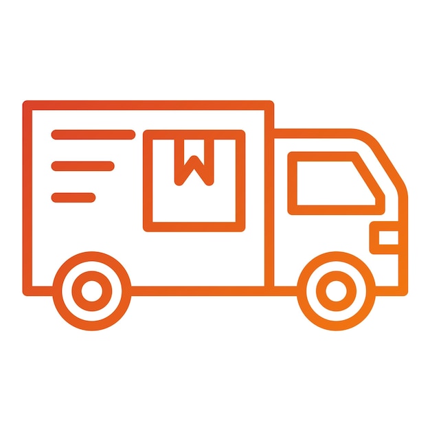 Diseño vectorial Estilo del icono del camión de entrega