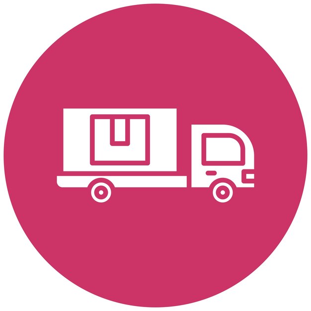 Diseño vectorial Estilo del icono del camión de entrega