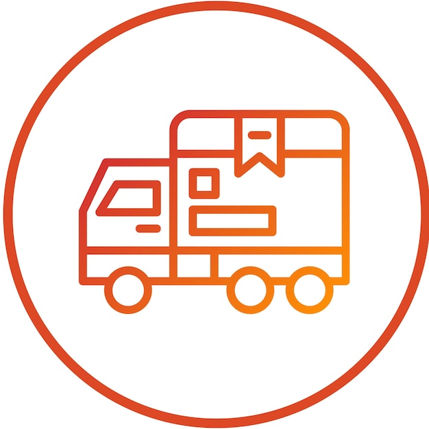 Diseño vectorial Estilo del icono del camión de entrega