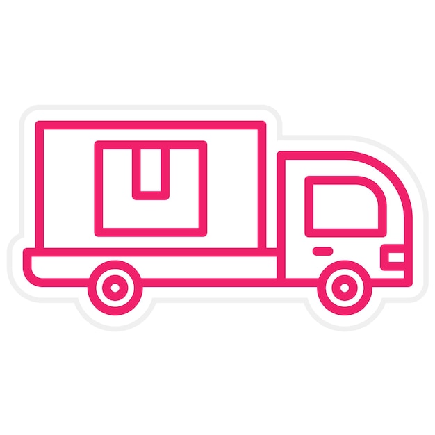 Diseño vectorial Estilo del icono del camión de entrega