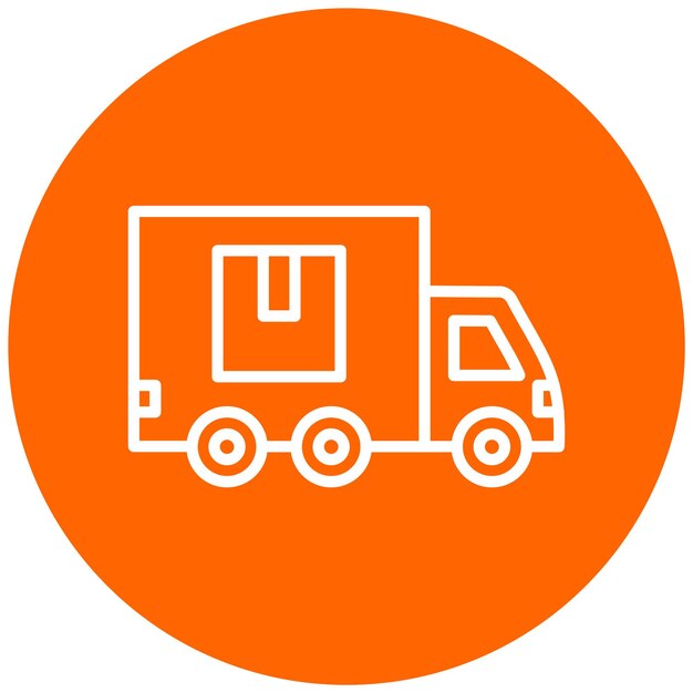 Diseño vectorial Estilo del icono del camión de entrega