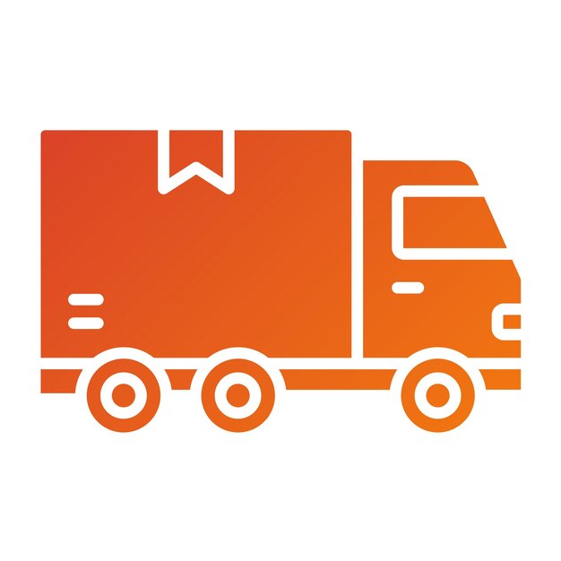 Diseño vectorial Estilo del icono del camión de entrega