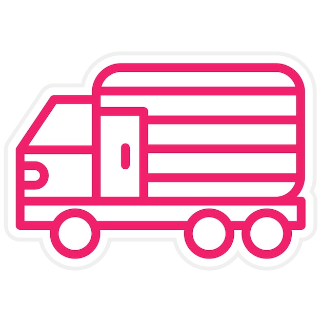 Diseño vectorial Estilo del icono del camión de entrega