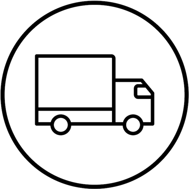 Diseño vectorial Estilo del icono del camión de entrega