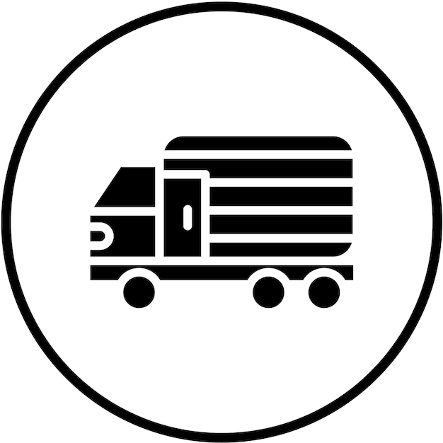 Diseño vectorial Estilo del icono del camión de entrega
