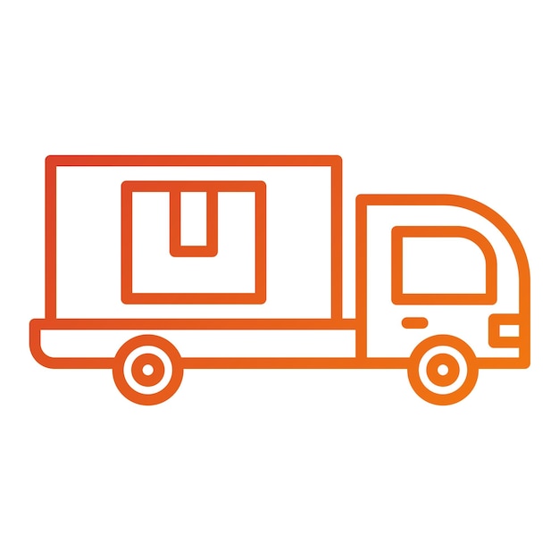 Diseño vectorial Estilo del icono del camión de entrega