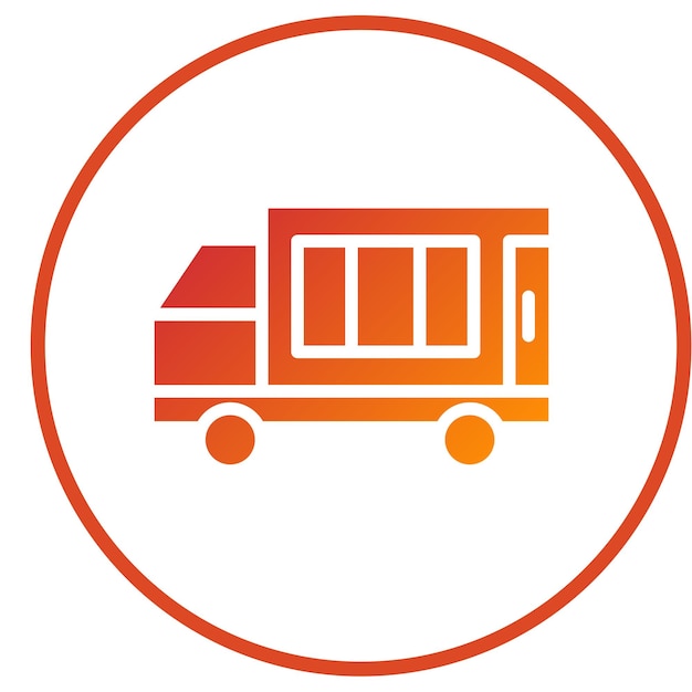 Diseño vectorial Estilo del icono del camión de entrega