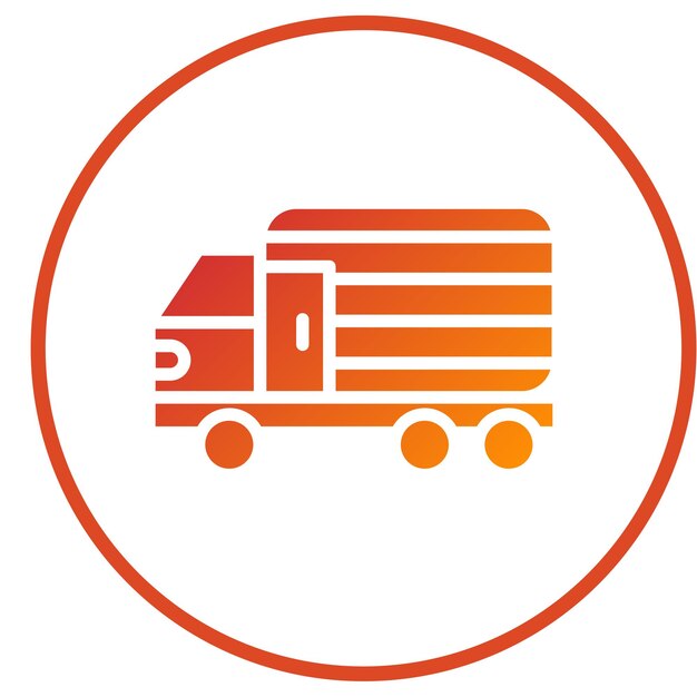 Diseño vectorial Estilo del icono del camión de entrega