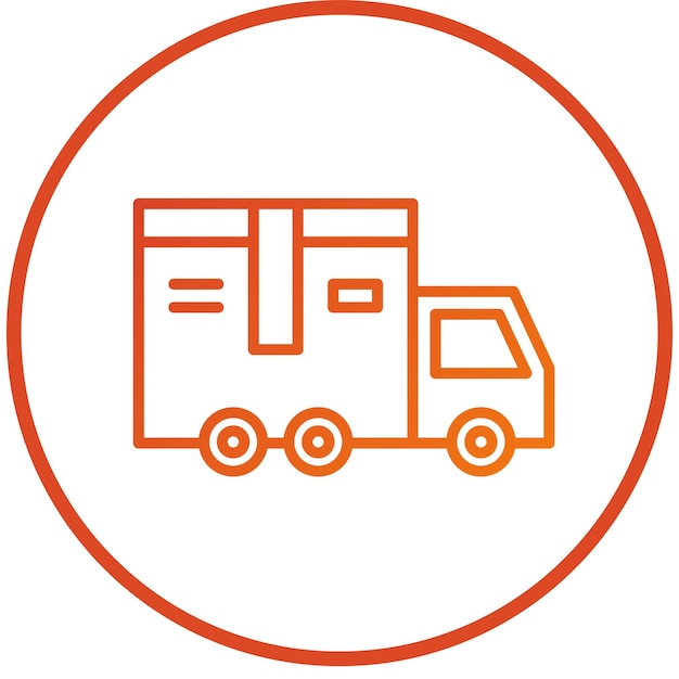 Diseño vectorial Estilo del icono del camión de entrega