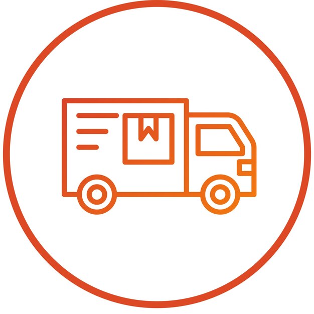 Diseño vectorial Estilo del icono del camión de entrega