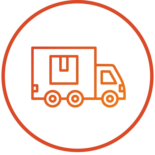 Diseño vectorial Estilo del icono del camión de entrega