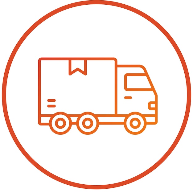 Diseño vectorial Estilo del icono del camión de entrega