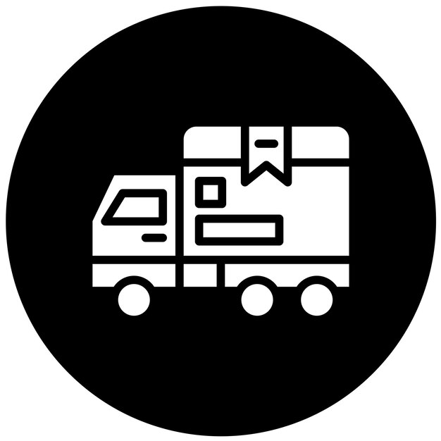 Diseño vectorial Estilo del icono del camión de entrega