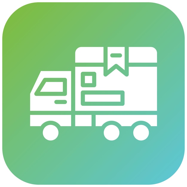 Diseño vectorial Estilo del icono del camión de entrega