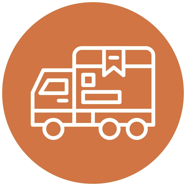 Diseño vectorial Estilo del icono del camión de entrega