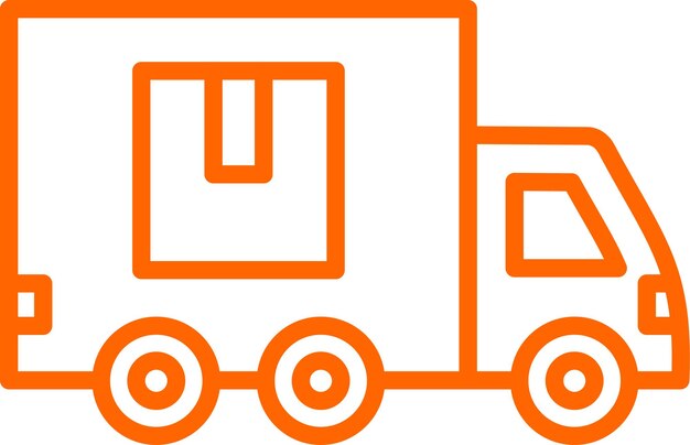 Diseño vectorial Estilo del icono del camión de entrega
