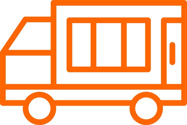 Diseño vectorial Estilo del icono del camión de entrega