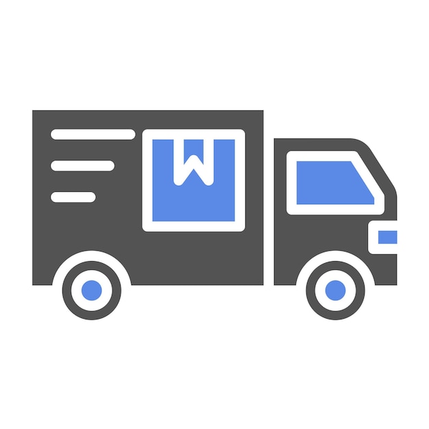 Diseño vectorial Estilo del icono del camión de entrega