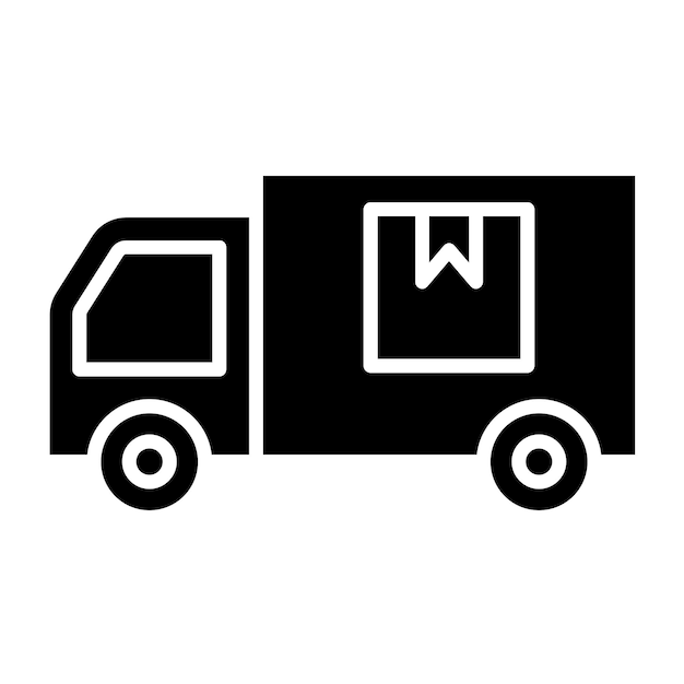 Diseño vectorial Estilo del icono del camión de entrega