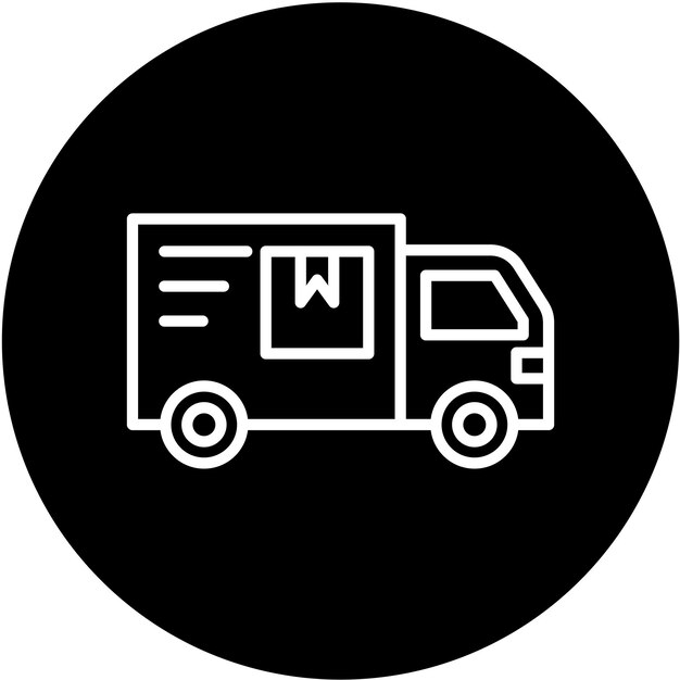 Diseño vectorial Estilo del icono del camión de entrega