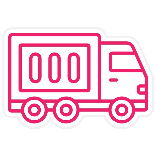 Diseño vectorial Estilo del icono del camión