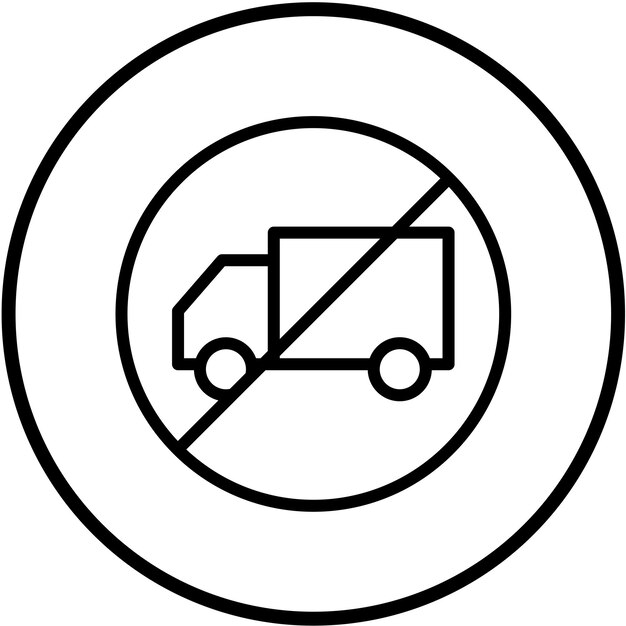 Diseño vectorial sin estilo de icono de camiones