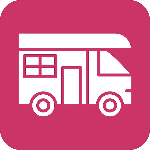 Diseño vectorial estilo icono de camioneta