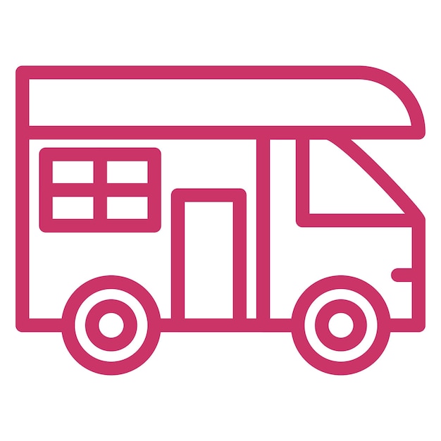 Diseño vectorial estilo icono de camioneta