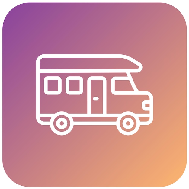 Diseño vectorial estilo icono de camioneta