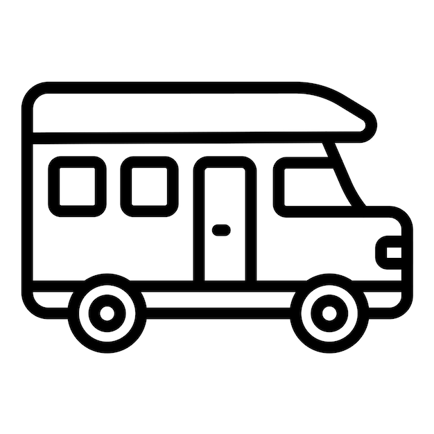 Diseño vectorial estilo icono de camioneta