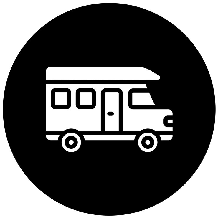 Diseño vectorial estilo icono de camioneta