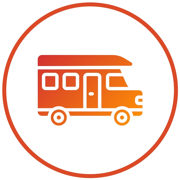 Diseño vectorial estilo icono de camioneta