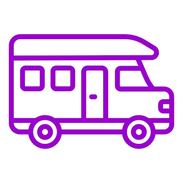 Diseño vectorial estilo icono de camioneta