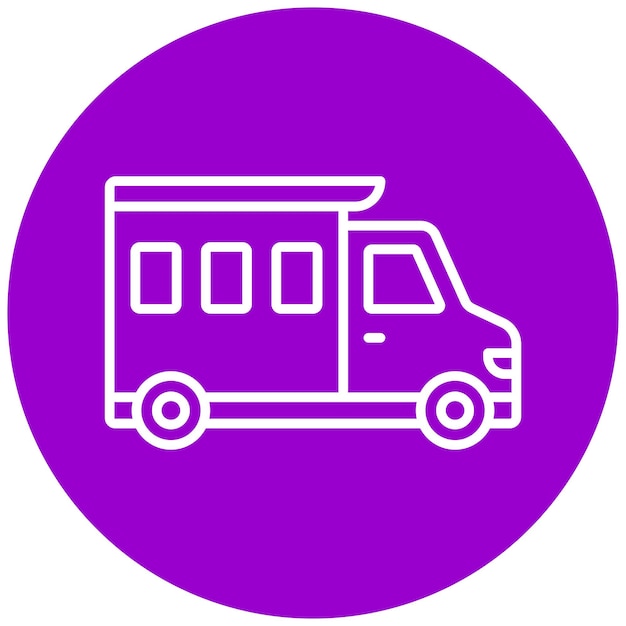 Diseño vectorial estilo icono de camioneta
