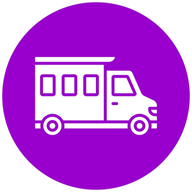 Diseño vectorial estilo icono de camioneta