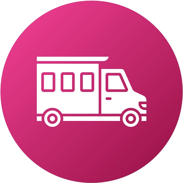 Diseño vectorial estilo icono de camioneta