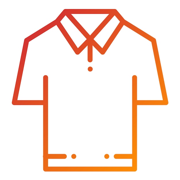 Diseño vectorial Estilo de icono de la camiseta de polo