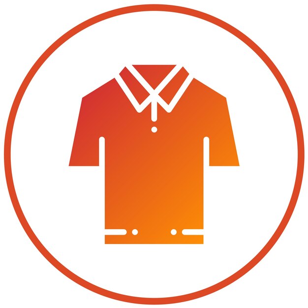 Diseño vectorial Estilo de icono de la camiseta de polo