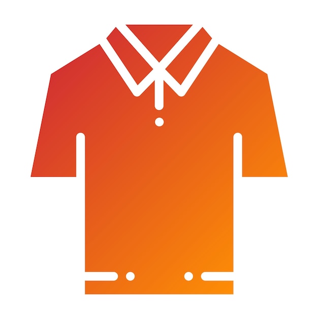 Diseño vectorial Estilo de icono de la camiseta de polo