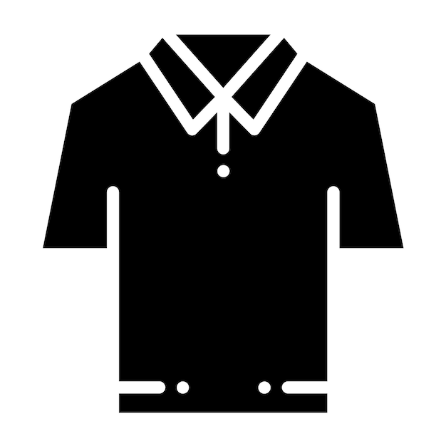 Diseño vectorial Estilo de icono de la camiseta de polo