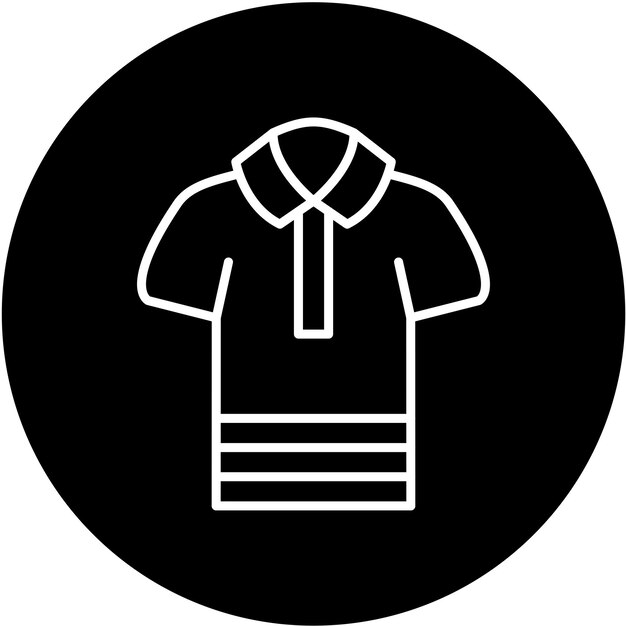 Diseño vectorial Estilo de icono de la camiseta de polo