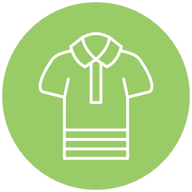 Diseño vectorial Estilo de icono de la camiseta de polo