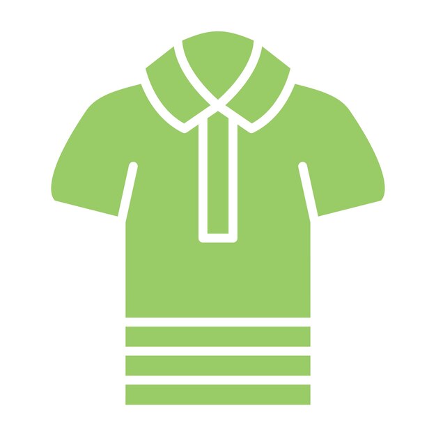 Diseño vectorial Estilo de icono de la camiseta de polo