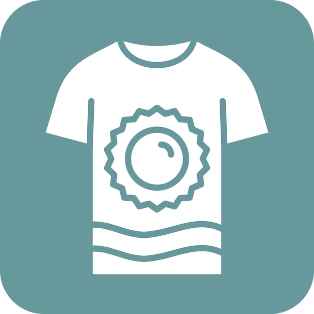 Diseño vectorial del estilo del icono de la camiseta
