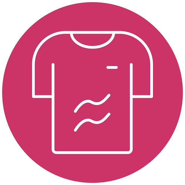 Diseño vectorial del estilo del icono de la camiseta