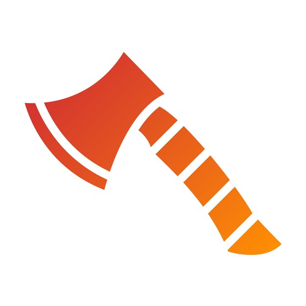 Diseño vectorial Estilo del icono de Camp Axe